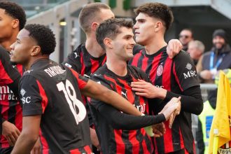 Pulisic esulta dopo la rete al Verona
