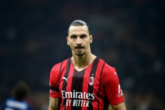 Zlatan Ibrahimovic in azione con la maglia del Milan