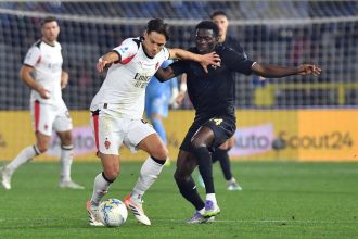 Samuele Ricci, autore dell'assist decisivo per Luka Modric in occasione della partita tra Pisa e Milan vinta dai rossoneri 1-2