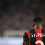 Pervis Estupinan, laterale difensivo del Milan, alla sua seconda stagione con la maglia rossonera